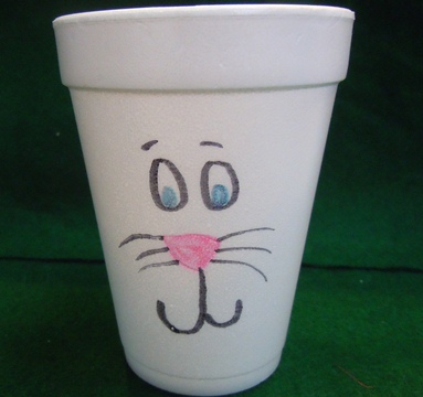 how to make Easter bunny party cups